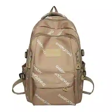 行途 简约旅行轻便休闲百搭 尼龙 双肩包 男女同款情侣款 黑色/白色/蓝色/卡其色