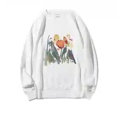 莫代尔 舒适亲肤休闲潮流简约时尚圆领长袖上衣可外穿打底衣 男女同款