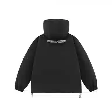 三体 红岸基地超级符号绣章系列 户外防风防水防寒字母印花连帽休闲加厚保暖舒适美式复古潮牌面包服长袖羽绒服 男女同款