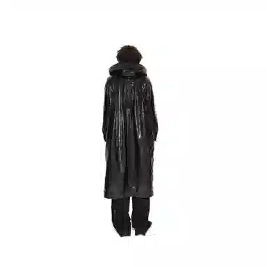 VANN VALRENCÉ Long Cotton Coat Black