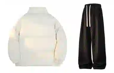 大卫贝肯 美式简约基础款立领宽松面包棉服宽松百搭灯芯绒长裤休闲运动套装 男女同款