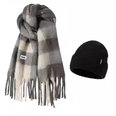 匹克 保暖防风秋冬季流苏百搭简约韩式轻奢风 聚酯纤维 绒线围巾 男女同款情侣款