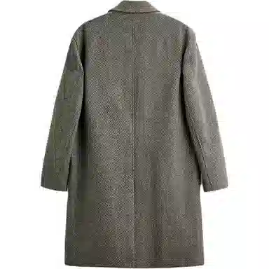 ZARA Relaxed Herringbone Coat Brown