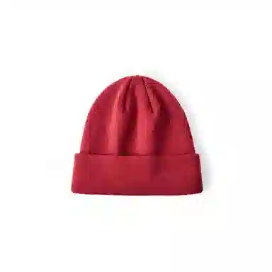 Champion Embroidered Script Logo Beanie Red