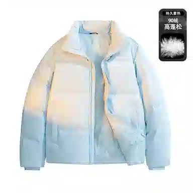 鸭鸭 新年战袍加厚保暖鸭绒字母休闲宽松无性别立领羽绒服 男女同款