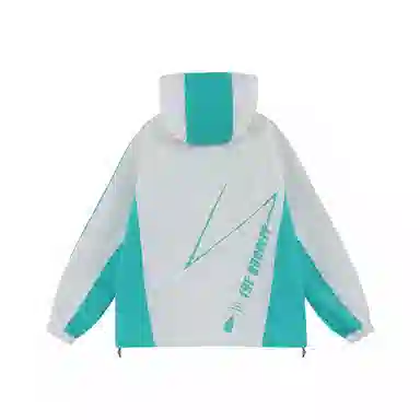 三体  文明水滴圣母眼泪系列 基础款工装条纹字母印花撞色拼接山系徒步美式复古潮牌机能风连帽  防水防风冲锋衣 男女同款