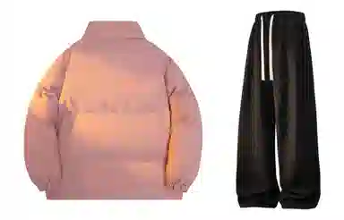 大卫贝肯 美式简约基础款立领宽松面包棉服宽松百搭灯芯绒长裤休闲运动套装 男女同款