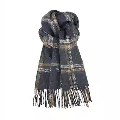 【冬日恋歌】 雅鹿优选 低饱和色系羊毛混纺高品质格纹围巾冬季百搭保暖防寒围脖 男女同款情侣款 绒线围巾 男女同款情侣款