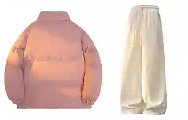 大卫贝肯 美式简约基础款立领宽松面包棉服宽松百搭灯芯绒长裤休闲运动套装 男女同款