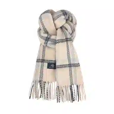 【冬日恋歌】 雅鹿优选 低饱和色系羊毛混纺高品质格纹围巾冬季百搭保暖防寒围脖 男女同款情侣款 绒线围巾 男女同款情侣款