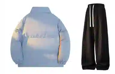 大卫贝肯 美式简约基础款立领宽松面包棉服宽松百搭灯芯绒长裤休闲运动套装 男女同款