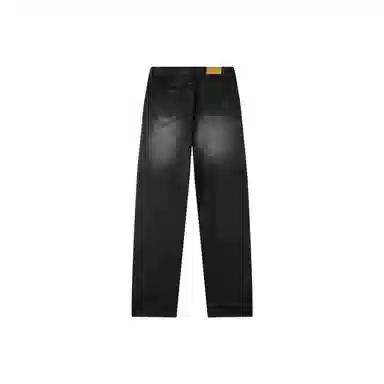 我是大卫 美式复古水洗做旧直裤宽松潮流百搭休闲牛仔裤 男女同款 黑色