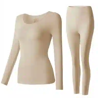 多情猫 玻尿酸美肤肌底衣轻薄打底保暖套装 女款