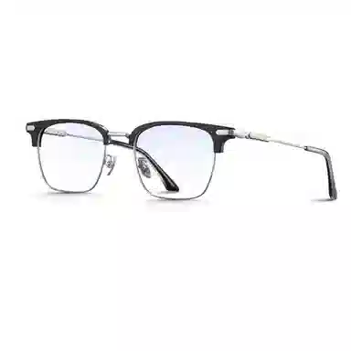 苍木优品 高端复古眉线半框近视眼镜框可配度数设计师 板材镜架钛 方形 光学镜架 男女同款情侣款