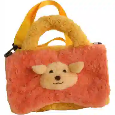 乐乐鱼 卡通可爱背包单肩卡通手提斜挎冬季可拆洗包包 治愈 玩偶周边