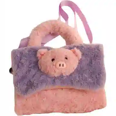 乐乐鱼 卡通可爱背包单肩卡通手提斜挎冬季可拆洗包包 治愈 玩偶周边