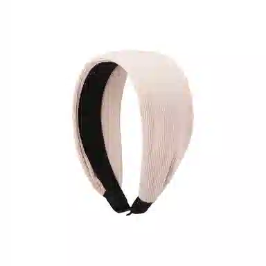 芒果饰品 千金黛尔 绒面宽边简约高颅顶发饰高级感 布艺 发箍 女款