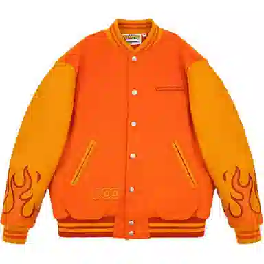 Vandy The Pink x Pokemon Charizard Embroidered Baseball Jacket Orange