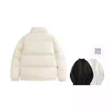 鸭鸭 新年战衣加厚保暖鸭绒休闲宽松立领无帽无性别羽绒服 男女同款