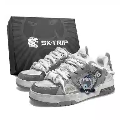 SK.TRIP Burgundy Low Sneakers