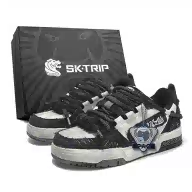 SK.TRIP Burgundy Low Sneakers