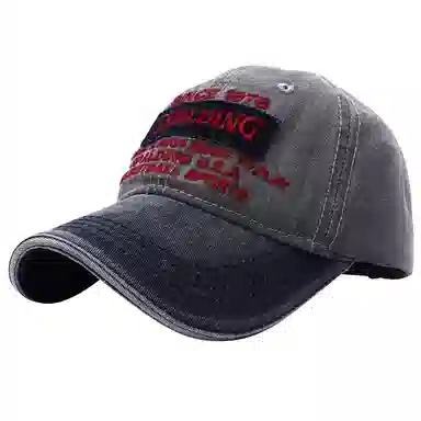 啄木鸟 美式复古撞色贴布字母刺绣水洗棒球帽大头围休闲百搭潮流 棉 鸭舌帽 男女同款情侣款