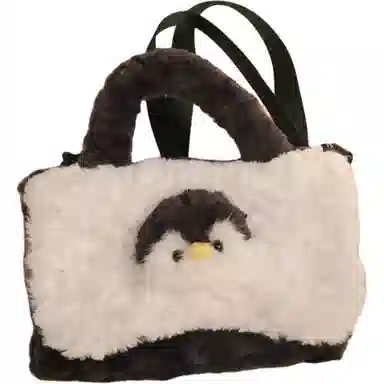 乐乐鱼 卡通可爱背包单肩卡通手提斜挎冬季可拆洗包包 治愈 玩偶周边