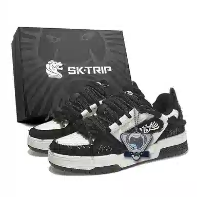 SK.TRIP Burgundy Low Sneakers