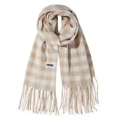 匹克 千鸟格  高级感氛围感穿搭小香风保暖防风防寒加厚套装 绒线围巾 女款