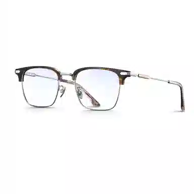 苍木优品 高端复古眉线半框近视眼镜框可配度数设计师 板材镜架钛 方形 光学镜架 男女同款情侣款