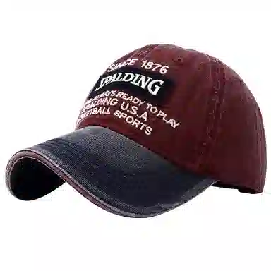 啄木鸟 美式复古撞色贴布字母刺绣水洗棒球帽大头围休闲百搭潮流 棉 鸭舌帽 男女同款情侣款