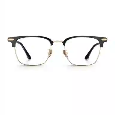 苍木优品 高端复古眉线半框近视眼镜框可配度数设计师 板材镜架钛 方形 光学镜架 男女同款情侣款