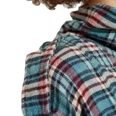 R13 Long Sleeve Checkered Shirt Blue