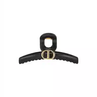 芒果饰品 秋冬时髦金标字母气质抓夹大号盘发鲨鱼夹高级感洋气发卡夹子#好运 树脂 发夹 女款