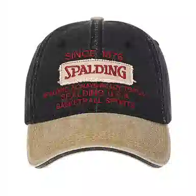 啄木鸟 美式复古撞色贴布字母刺绣水洗棒球帽大头围休闲百搭潮流 棉 鸭舌帽 男女同款情侣款