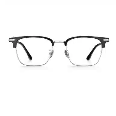 苍木优品 高端复古眉线半框近视眼镜框可配度数设计师 板材镜架钛 方形 光学镜架 男女同款情侣款