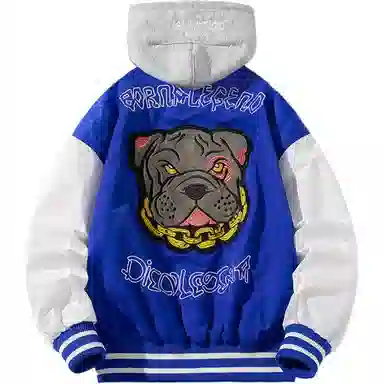 玉儿恋 刺绣拼接炸街加厚飞行员棉服 男款