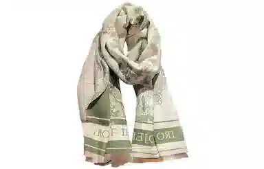 优幽兰 百搭高级感披肩韩版轻奢小众设计感水墨画国风围脖外搭两用复古氛围感上班通勤气质穿搭 仿羊绒 绒线围巾 女款