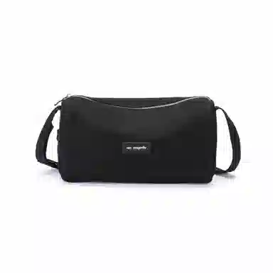 红蜻蜓 简约休闲百搭高级感运动 织物 斜挎包 中号 女款 黑/米白