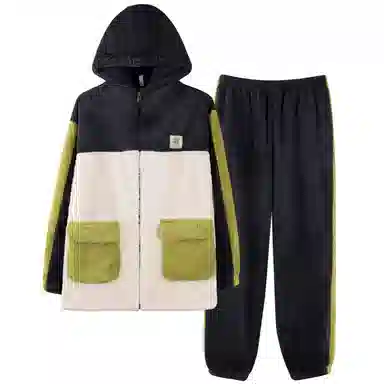 夏芬妍 简约时尚亲肤长袖长裤家居服加厚保暖舒适可外穿睡衣套装 男款 深灰色