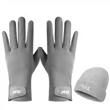 匹克 户外出行防风防寒降温休闲百搭保暖组合 聚酯纤维 绒线手套 男女同款情侣款