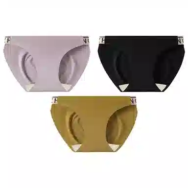 宜而爽 无痕抑菌不夹臀三角透气轻薄亲肤柔软舒适简约提臀收腹内裤 女款