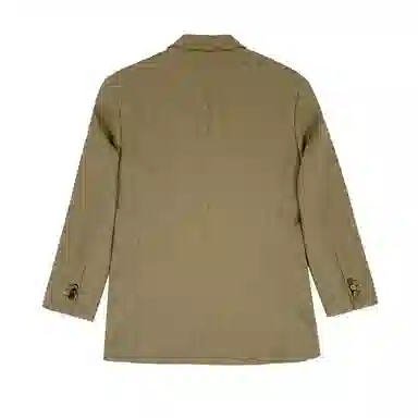 木村叔 日系侧中开叉纯色西装 男款 椿色