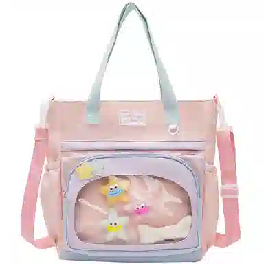 垣途者 日系少女痛包单肩补课袋上课书包 尼龙 斜挎手提包 常规 女款 多色