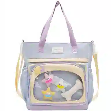 垣途者 日系少女痛包单肩补课袋上课书包 尼龙 斜挎手提包 常规 女款 多色