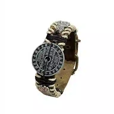 既白南兮 四御七宝 山鬼花钱貔貅太岁令 合金 皮革 手环 男女同款情侣款