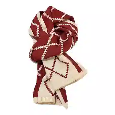 啄木鸟 韩版毛茸茸显脸小学生仿羊绒百搭长款高级感穿搭防寒保暖加厚针织时尚双面潮流 绒线围巾 男女同款情侣款