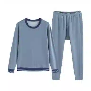 贴身领域 加厚加绒打底毛衫保暖套装 男款