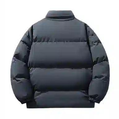 三体 不要回答系列 宽松美式休闲户外防风防水防寒加厚立领开衫舒适简约基础款字母印花纯色百搭时尚保暖柔软潮牌棉服 男女同款