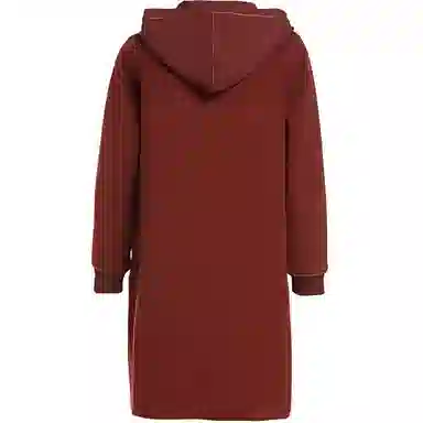 乔万尼 连帽长袖简约大衣 女款 锈橙色